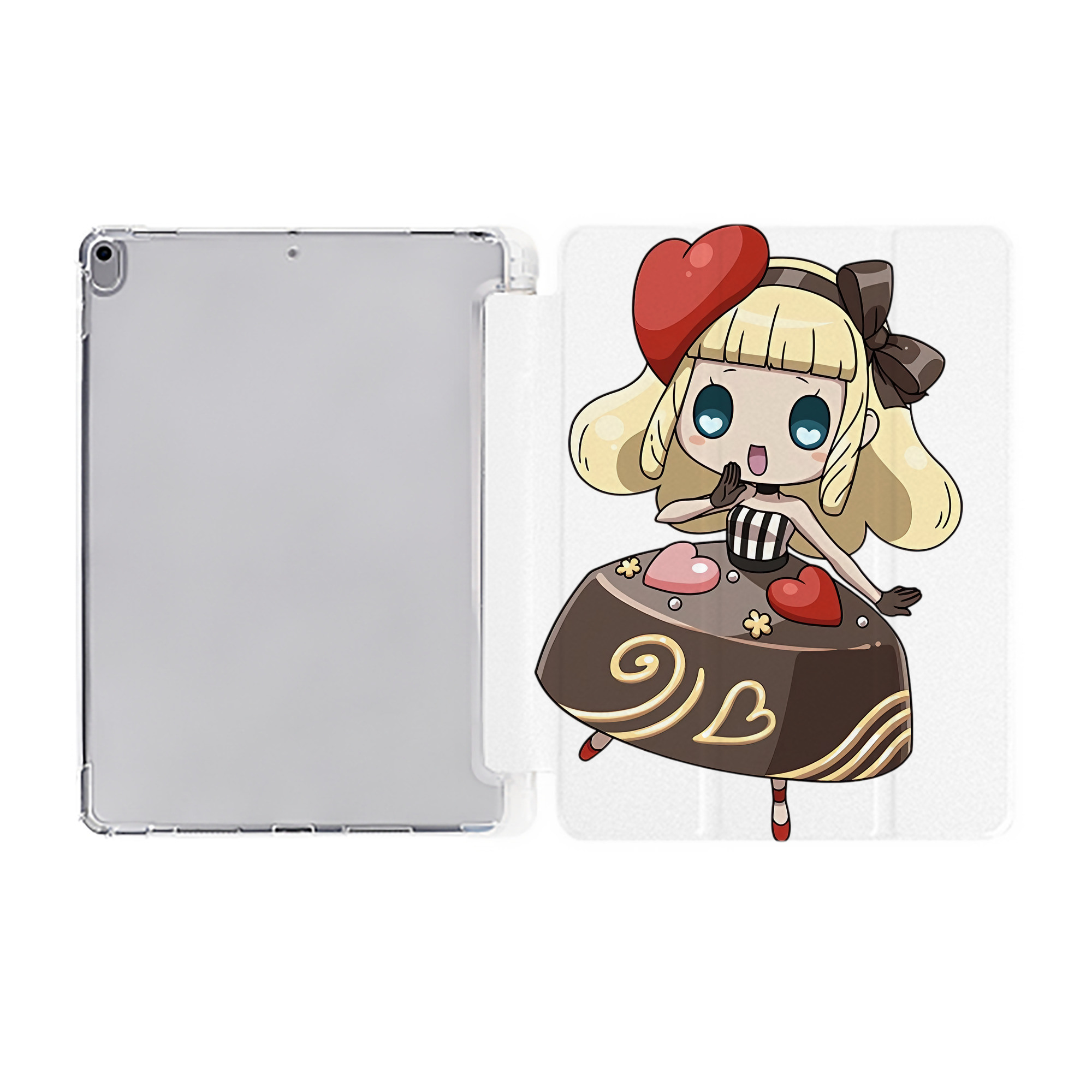 （画像用） 妖怪ウォッチ Yo-kai Watch IPad ケース ペン収納付き 三つ折りスタンド PUレザー×シリコン 対応機種9.5/10.5/10.9インチ
